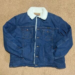Wrangler Blue Sherpa-Collar Jacket